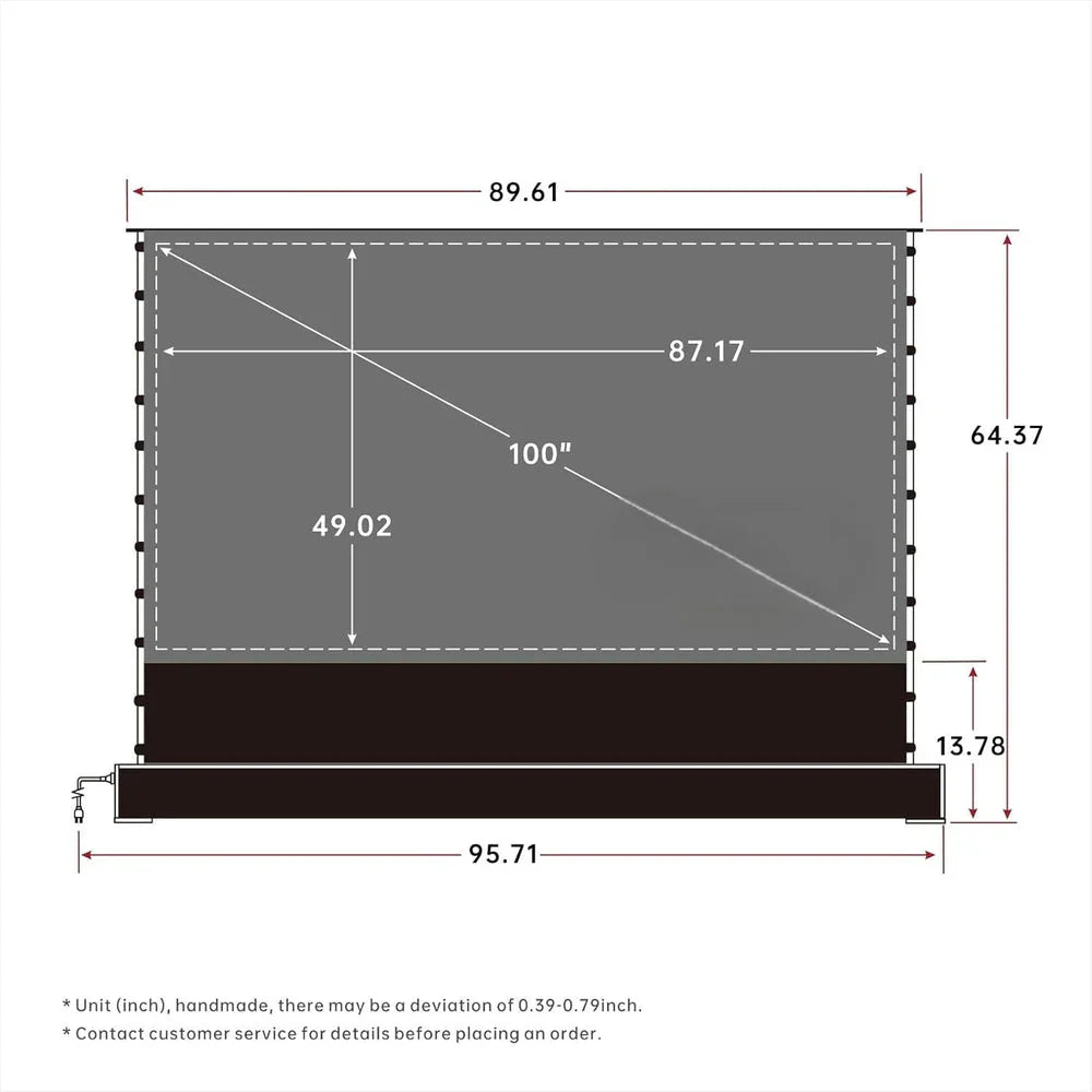 Easy View Auto-Lift Projector Screen - HD Motorized Home Theater Solution