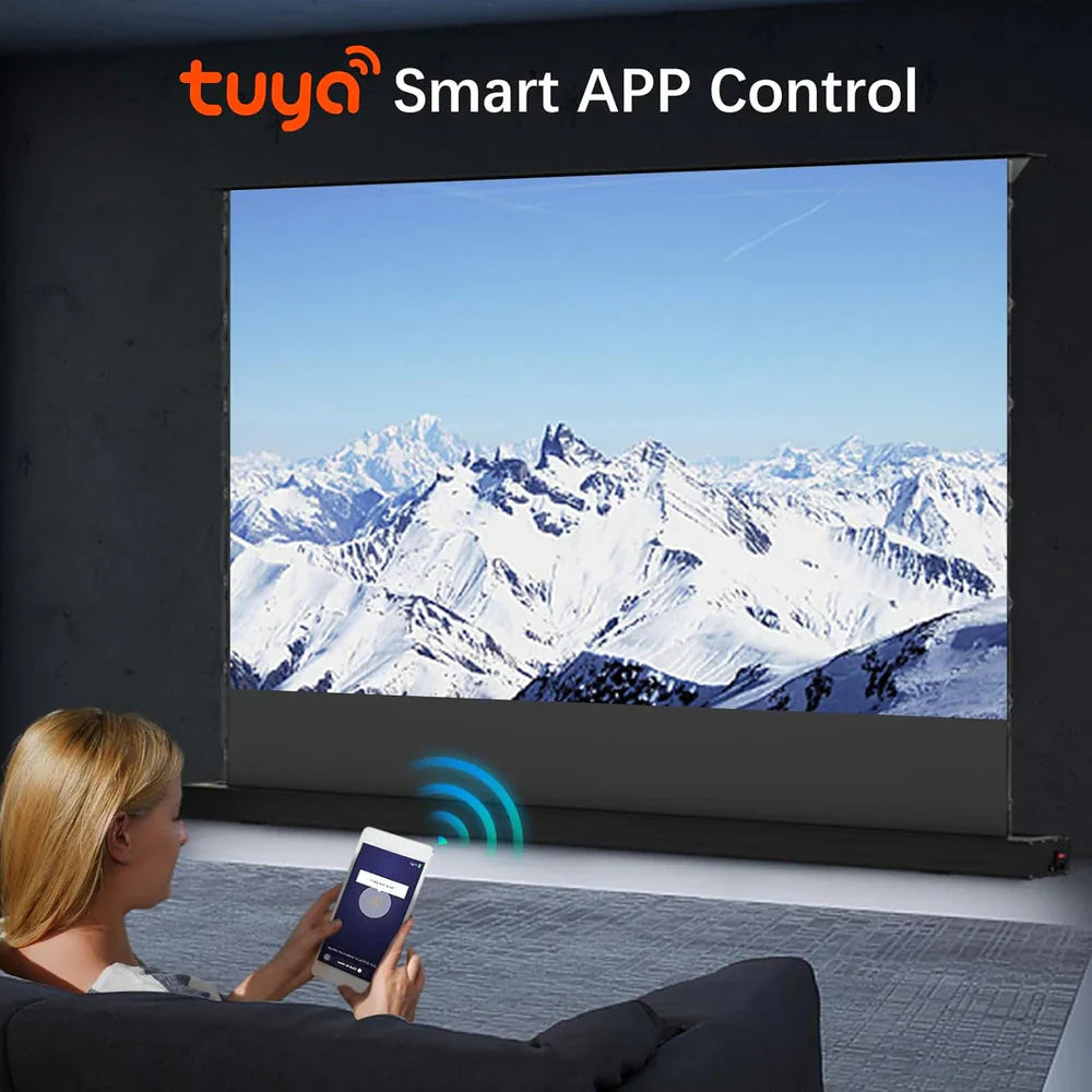 Easy View Auto-Lift Projector Screen - HD Motorized Home Theater Solution
